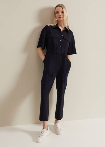 Phase Eight Tallulah Utility Jumpsuit Navy Australia | RH8297063